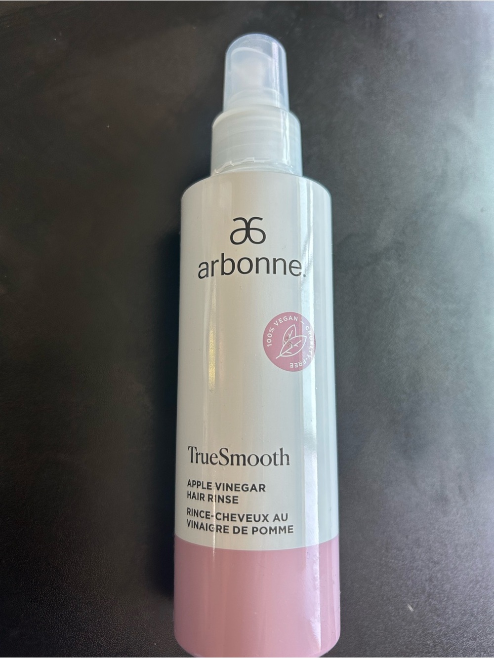 Arbonne TrueSmooth Apple Vinegar Hair Rinse — White & Pink